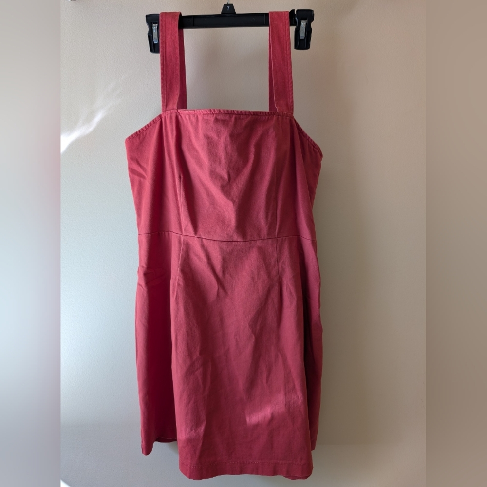 Salmon Pink Dress With Side Buttons